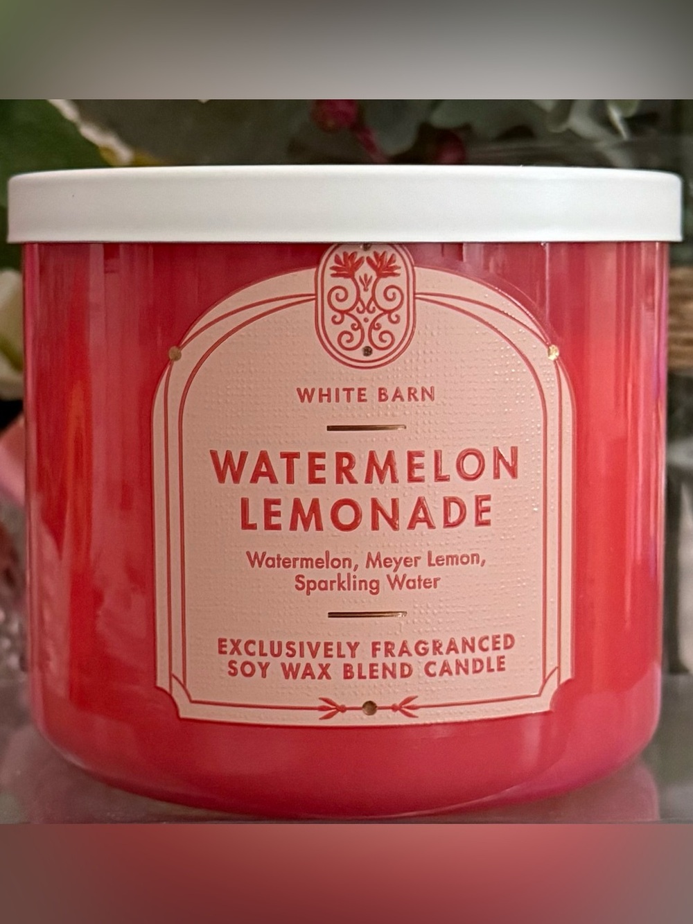 🆕🍉 WHITE BARN “WATERMELON LEMONADE” 3-WICK SCENTED CANDLE. BRAND NEW!